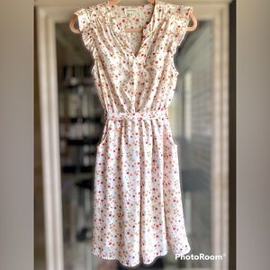 White, flower patterned dress